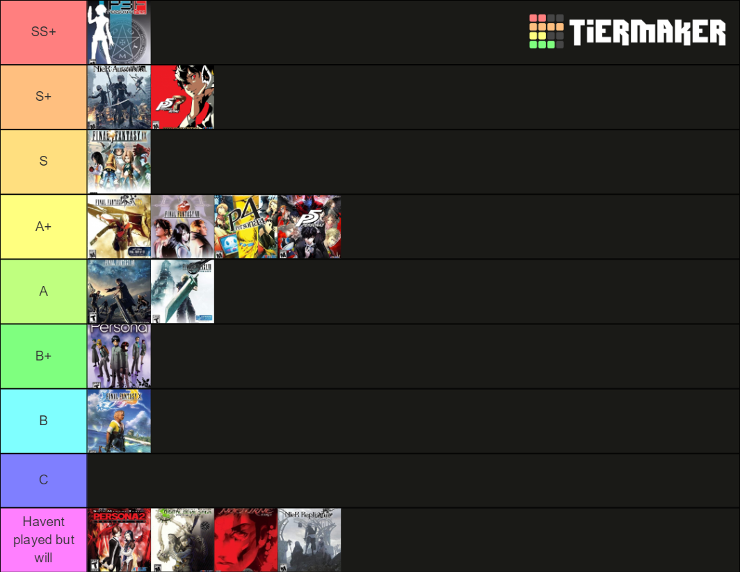 My JRPG List 2 Tier List (Community Rankings) - TierMaker