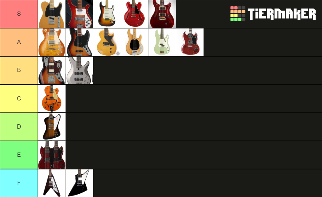 Guitars Tier List Rankings) TierMaker
