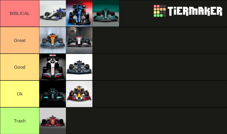 F1 2021 Livery Ranking Tier List (Community Rankings) - TierMaker