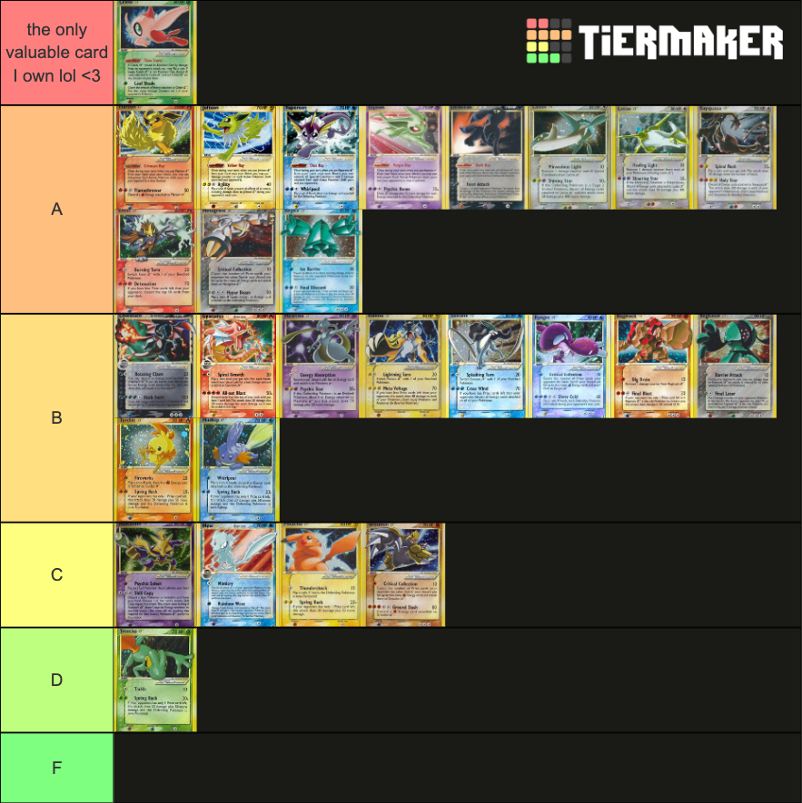 Gold Star Pokemon Cards Tier List Rankings) TierMaker