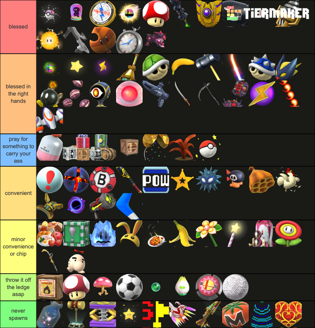 Smash Ultimate Items Tier List (Community Rankings) - TierMaker