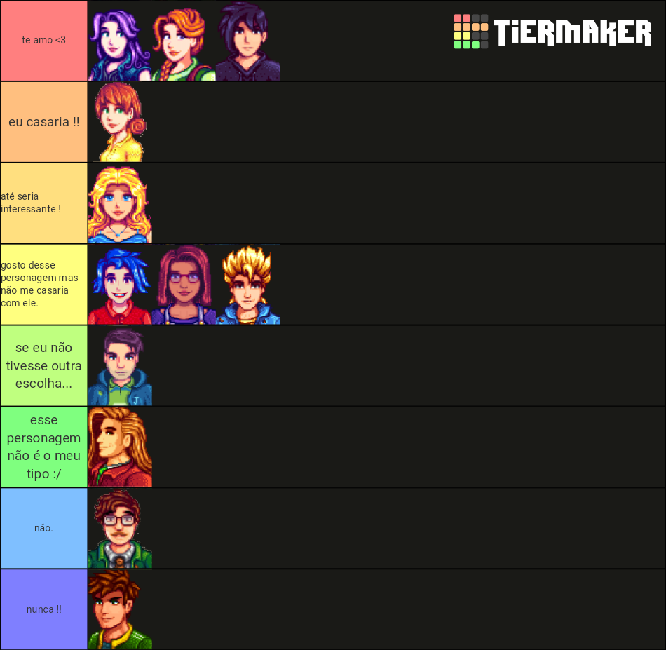 Stardew Valley Bachelors Tier List (Community Rankings) - TierMaker