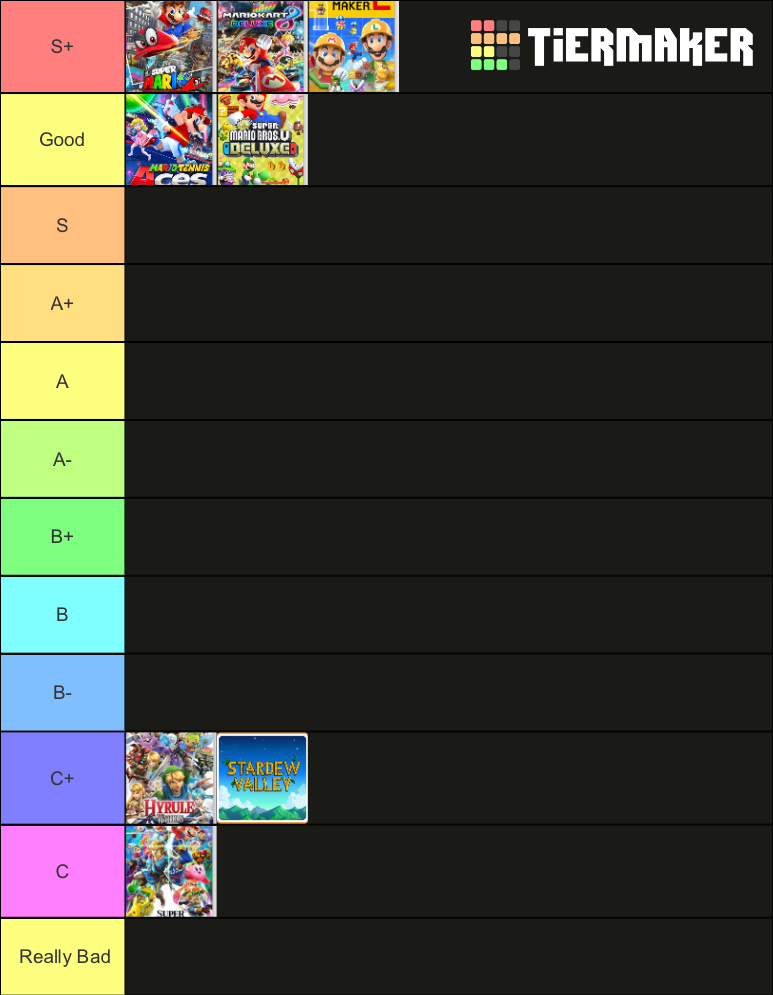 Nintendo Switch Games Tier List Rankings) TierMaker