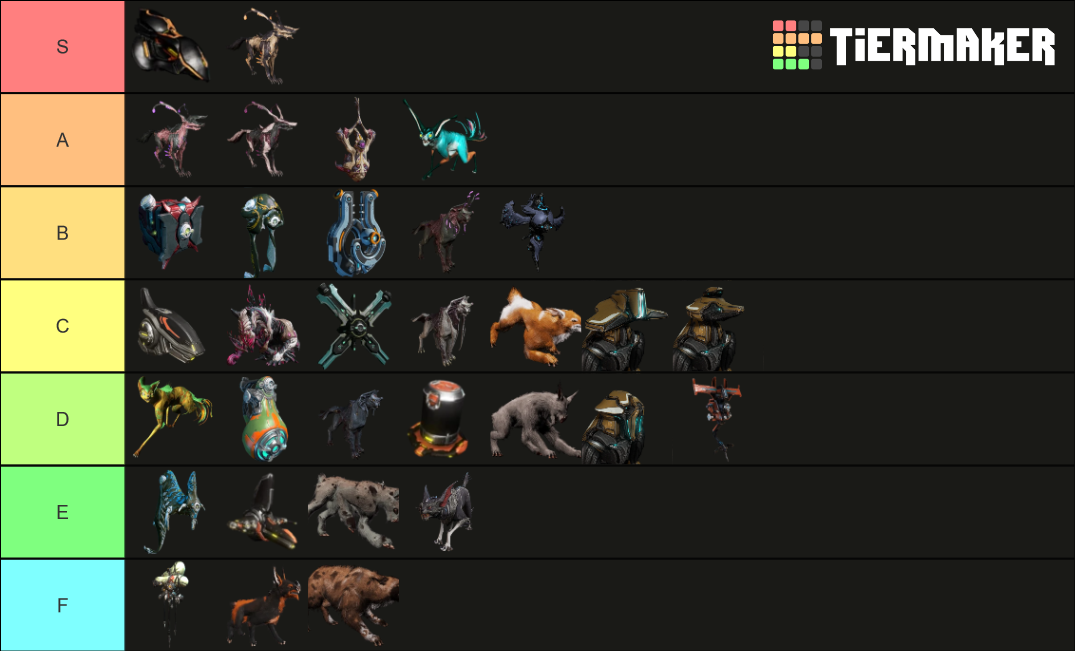 for Warframe Pets Tier List Rankings) TierMaker
