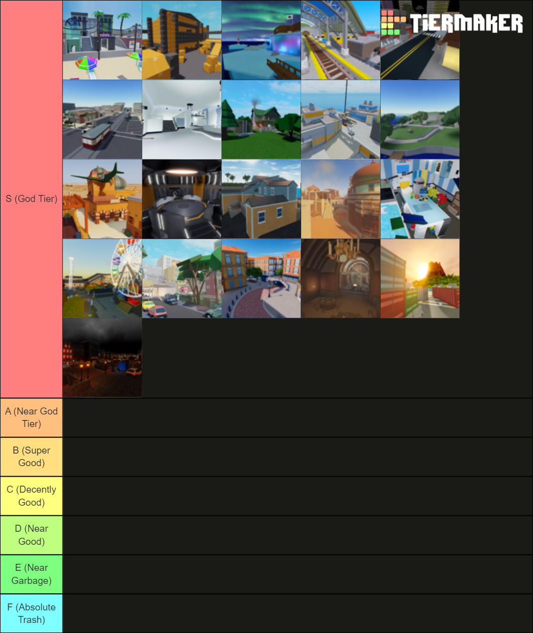 Roblox Arsenal Maps Tier List Community Rankings Tiermaker