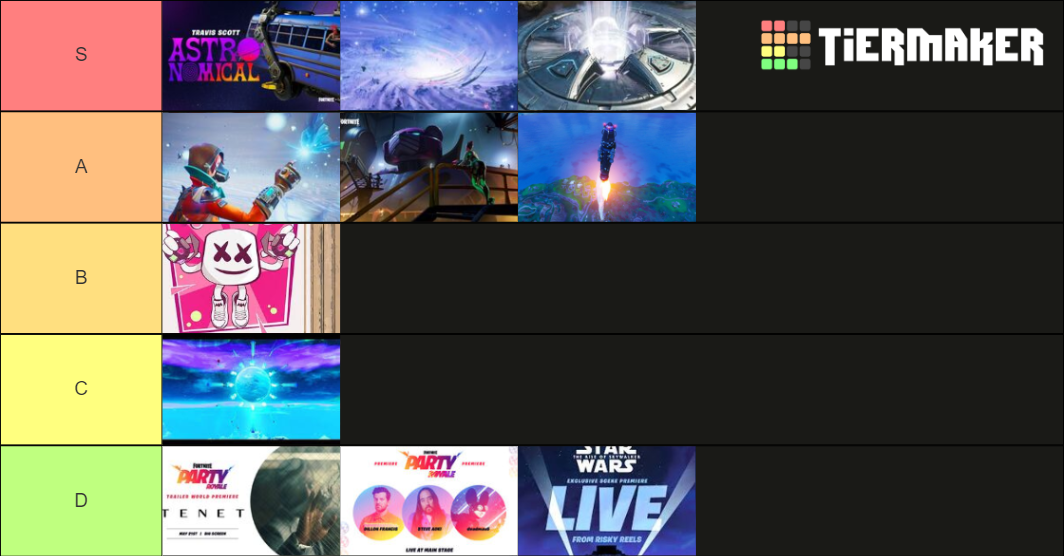 BEST FORTNITE LIVE EVENTS Tier List (Community Rankings)   TierMaker