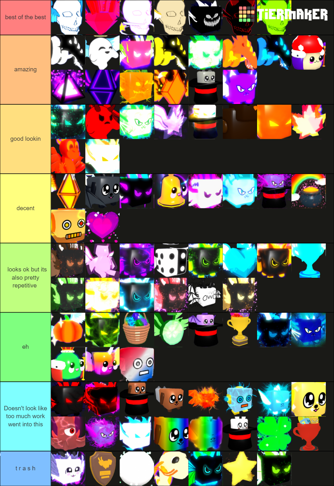 Every Secret Pet In Bubble Gum Simulator Tier List (Community Rankings ...