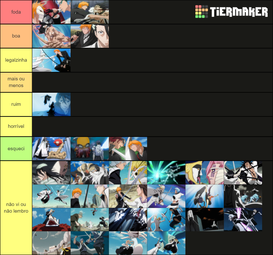 Bleach Anime Fights Tier List (Community Rankings) - TierMaker