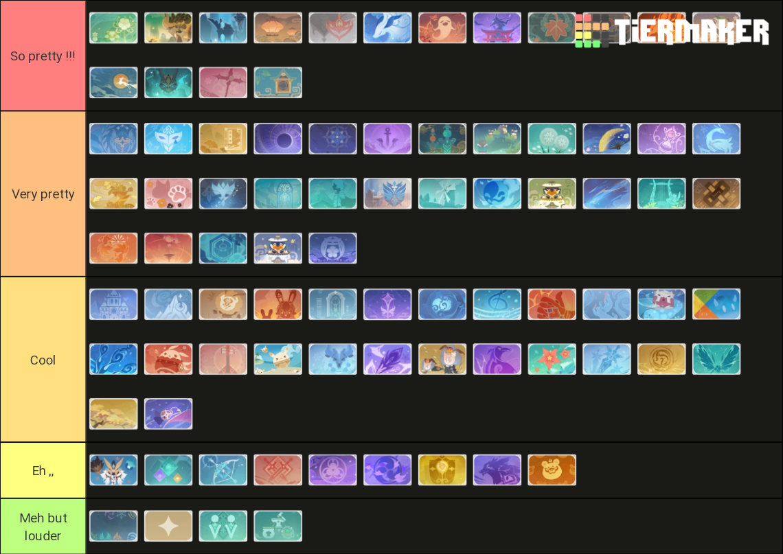 genshin namecards 2.0 Tier List Rankings) TierMaker
