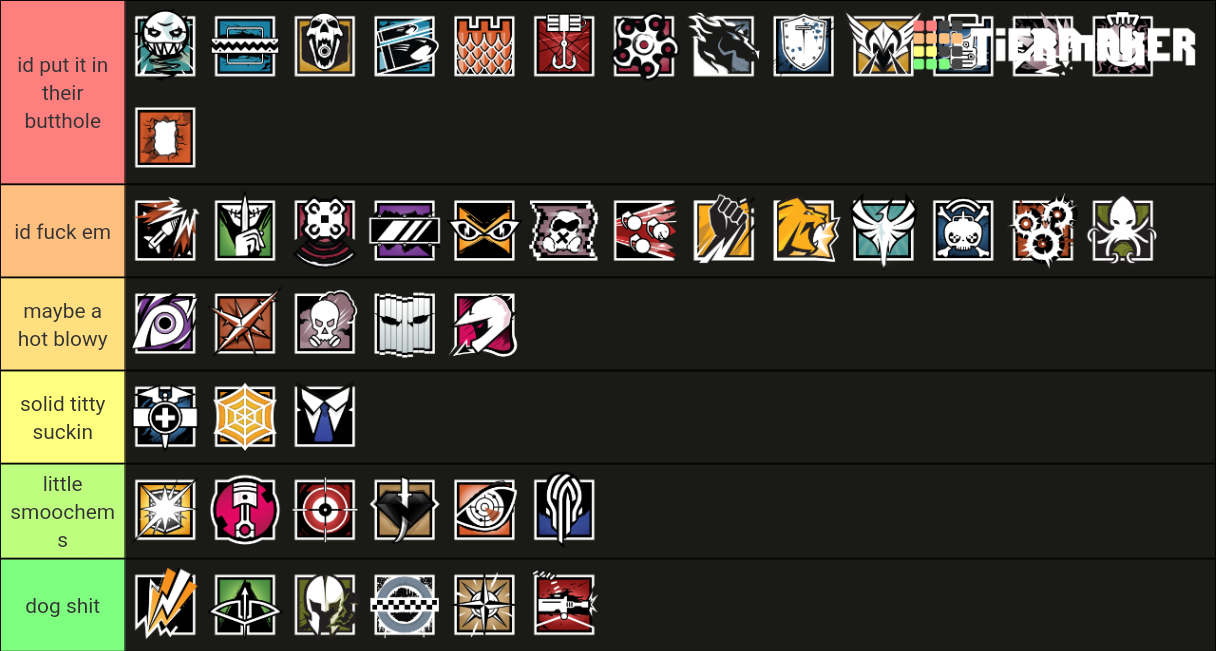 Siege Operators Are Hot? Tier List (Community Rankings) - TierMaker