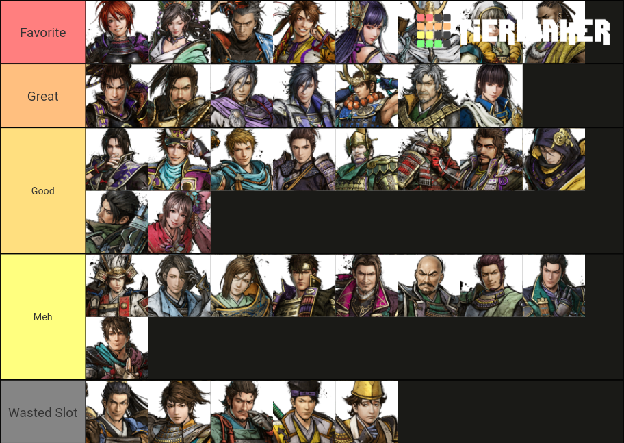 Samurai Parallel All Races Tier List Samurai Warriors 5 Characters Tier List (Community Rankings) - TierMaker