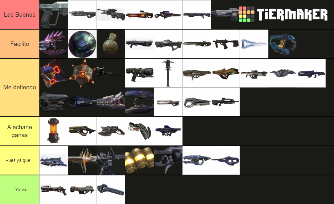 Armas De La Saga Halo Tier List (Community Rankings) - TierMaker