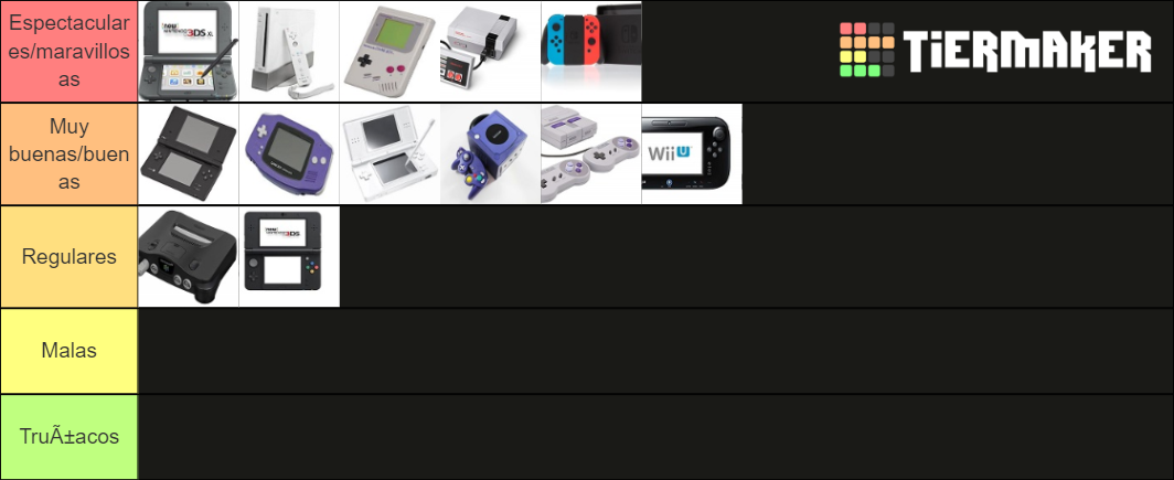 Consolas Nintendo Tier List (Community Rankings) - TierMaker