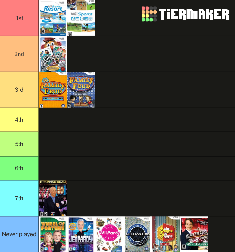 Wii Games based on games shows Tier List (Community Rankings) - TierMaker