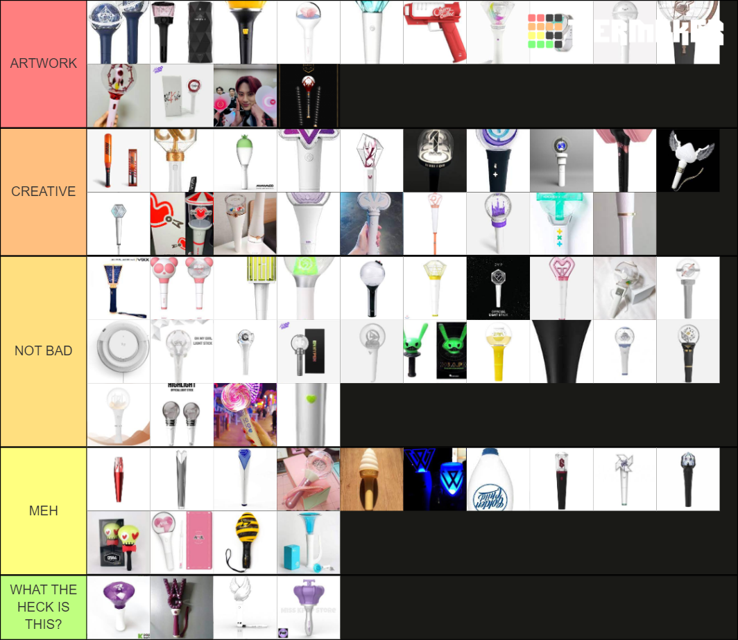 RANKING EVERY KPOP LIGHTSTICK Tier List Rankings) TierMaker