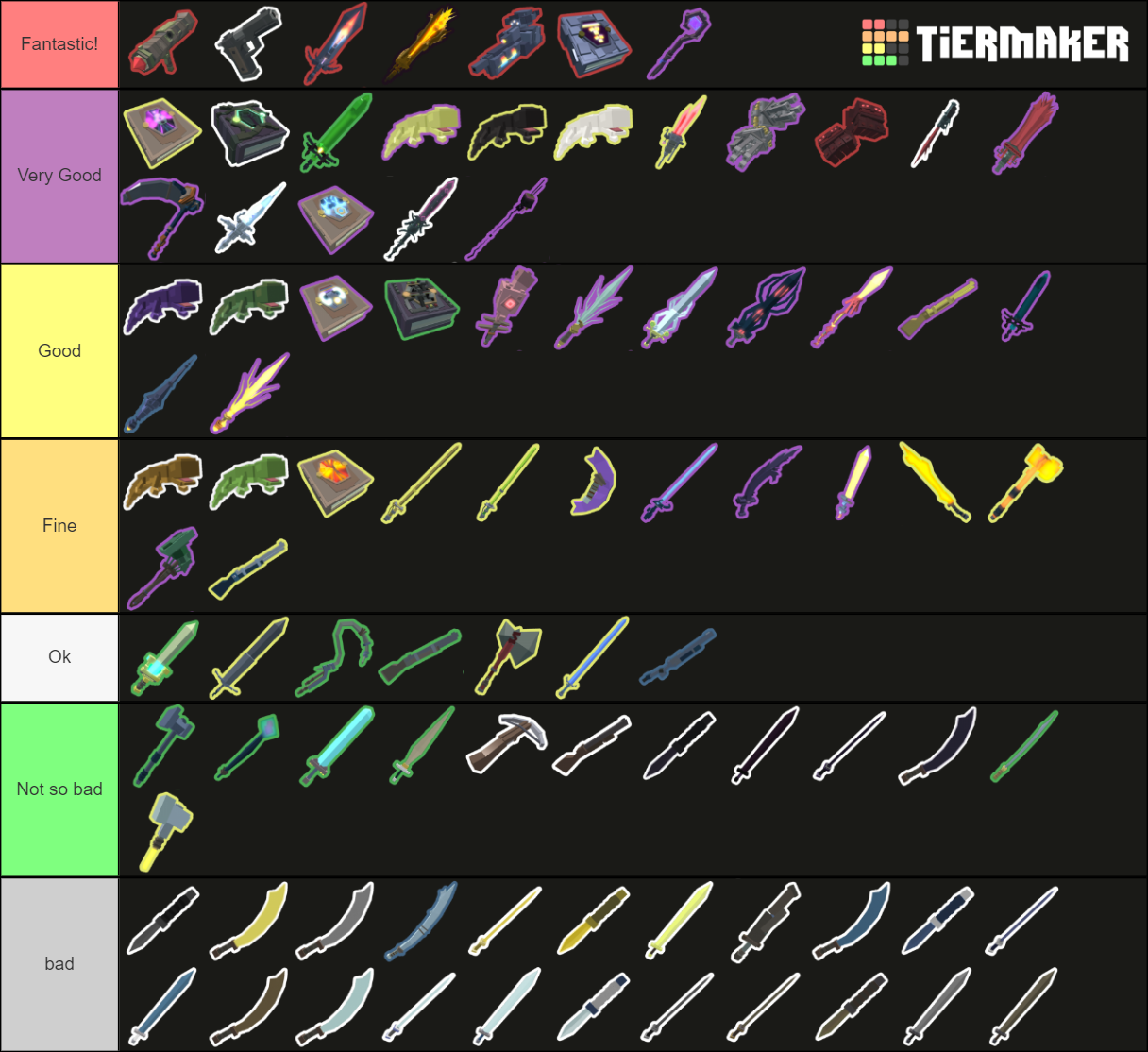 Fantastic Frontier (Weapons) Tier List (Community Rankings) - TierMaker