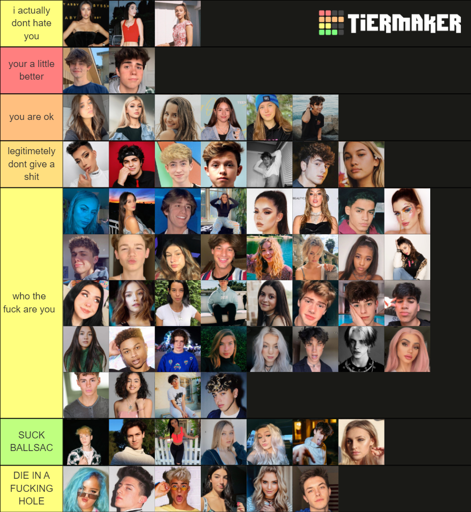 Popular Tiktokers Tier List (Community Rankings) - TierMaker