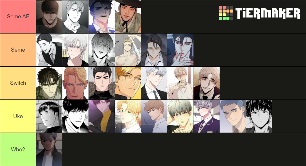 Manhwa SEME or UKE (SEME EDITION) Tier List Rankings