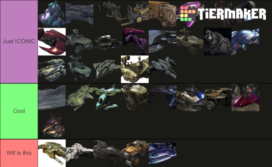 Halo Vehicle Tier List Rankings) TierMaker