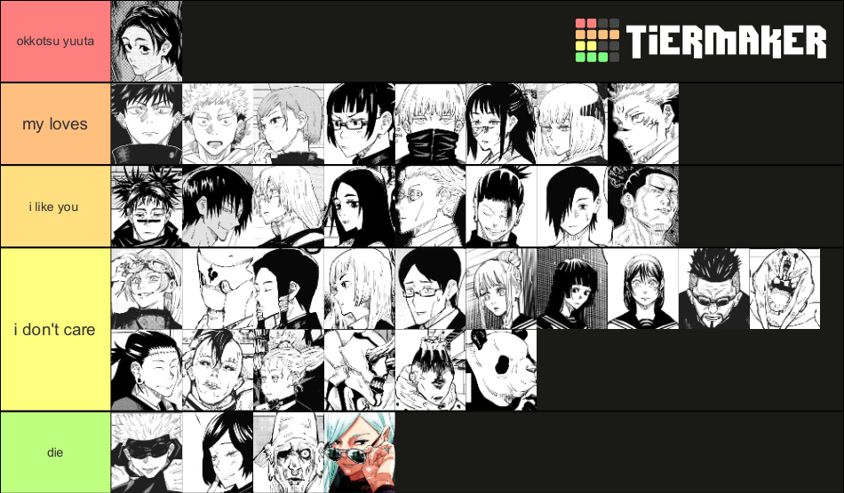 Jujutsu Kaisen Character Tier List (Community Rankings) - TierMaker