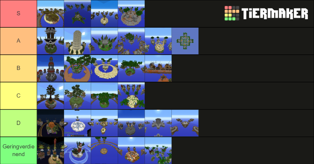 GommeHD.net Duo Skywars Maps Tier List (Community Rankings) - TierMaker