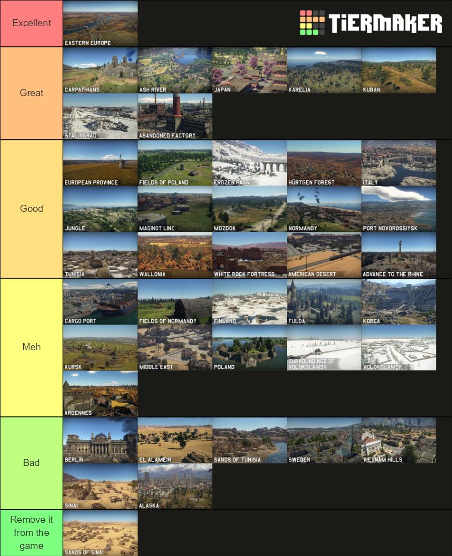 War Thunder Ground Forces All Maps October 2020 Tier List (Community ...