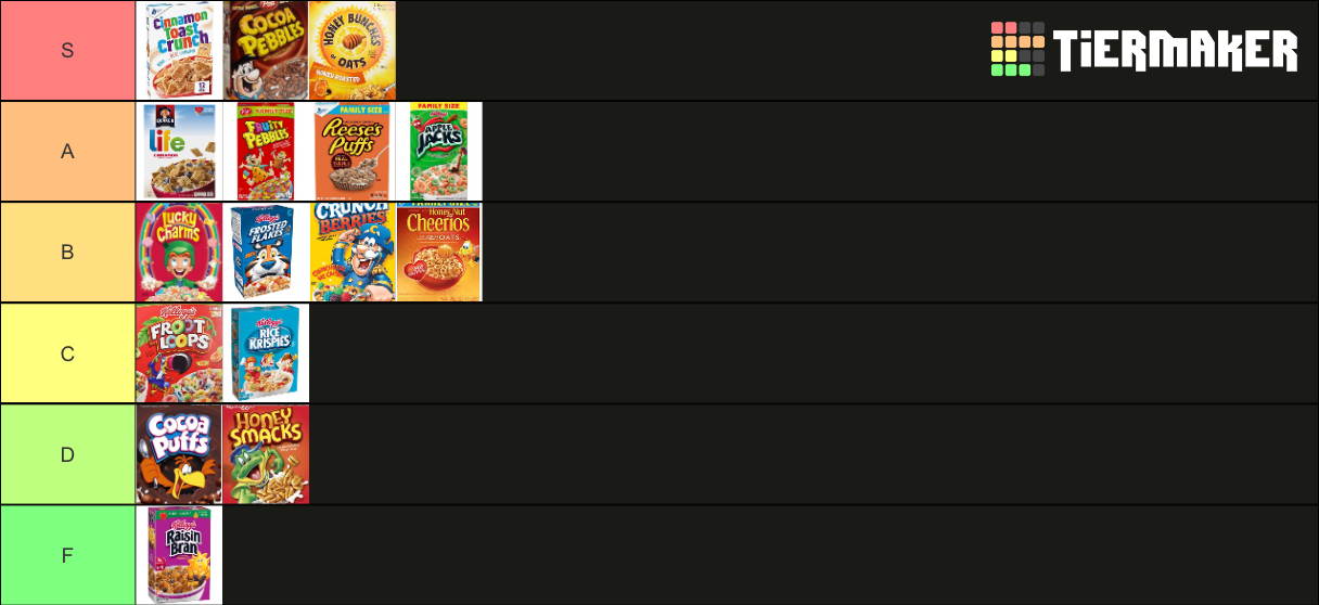 cereal Tier List Rankings) TierMaker