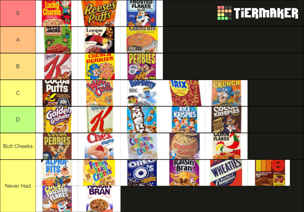 Jake Cereal Tier List (Community Rankings) - TierMaker
