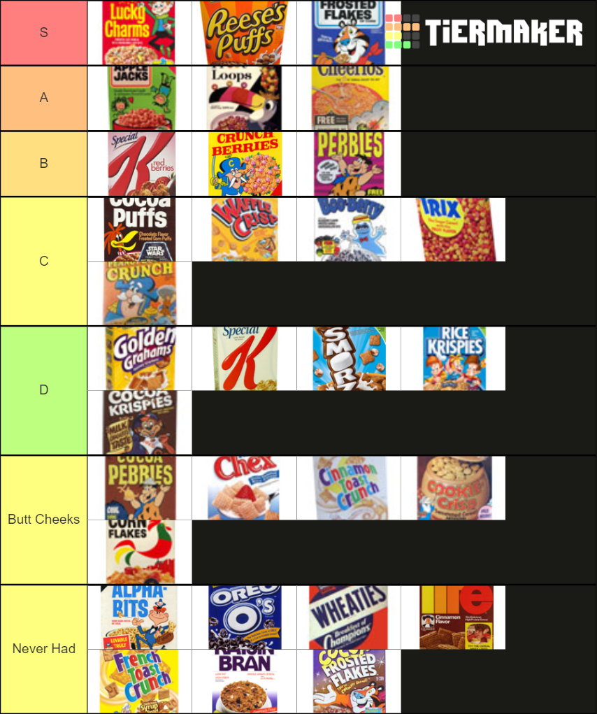Jake Cereal Tier List (Community Rankings) - TierMaker