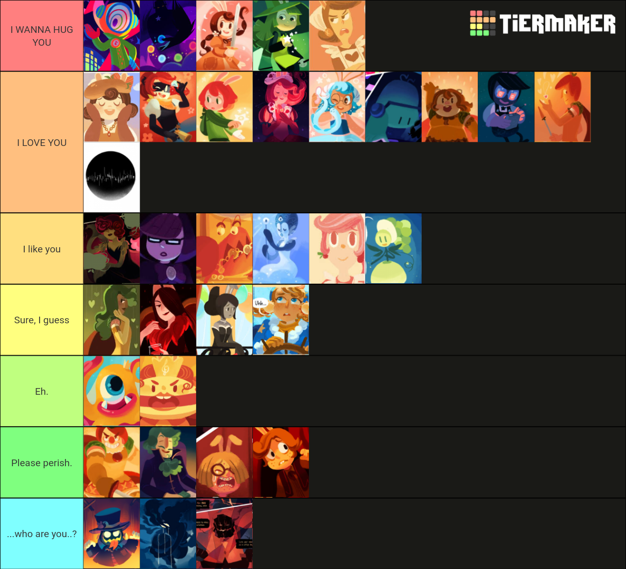 Cucumber Quest Characters Tier List Rankings) TierMaker