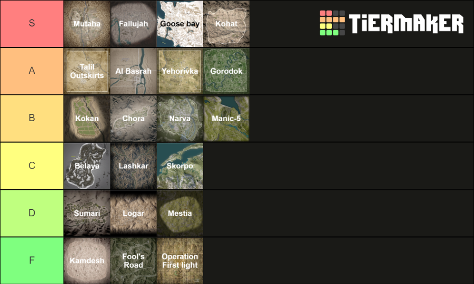 Squad Maps Tier List (Community Rankings) - TierMaker