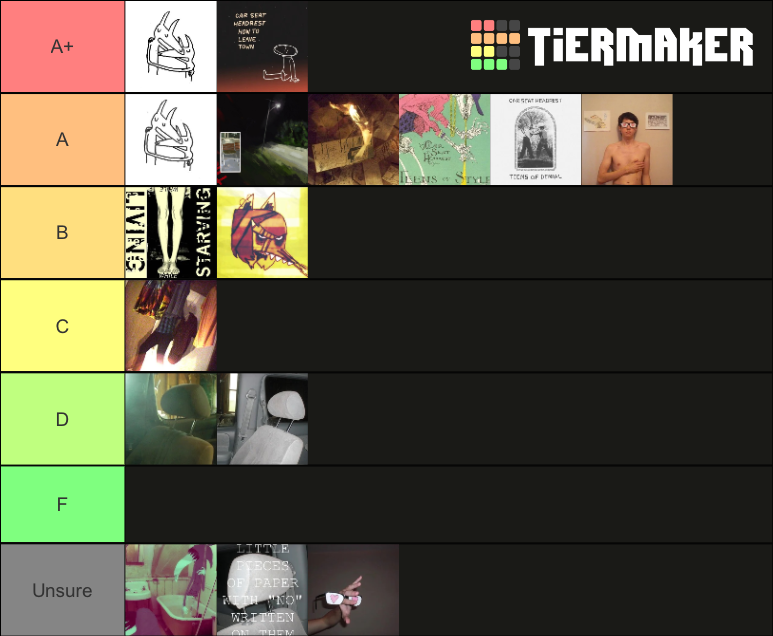 Car Seat Headrest Albums (updated) Tier List Rankings