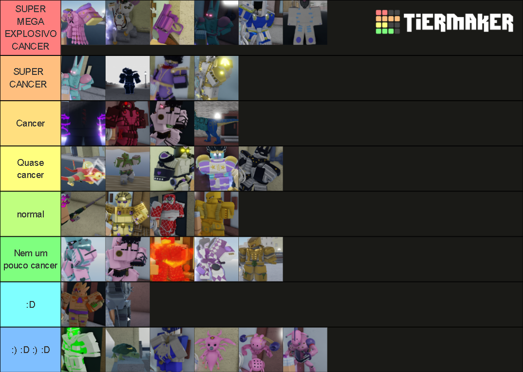 YBA Stands (Heaven 2021 Update) Tier List Rankings) TierMaker
