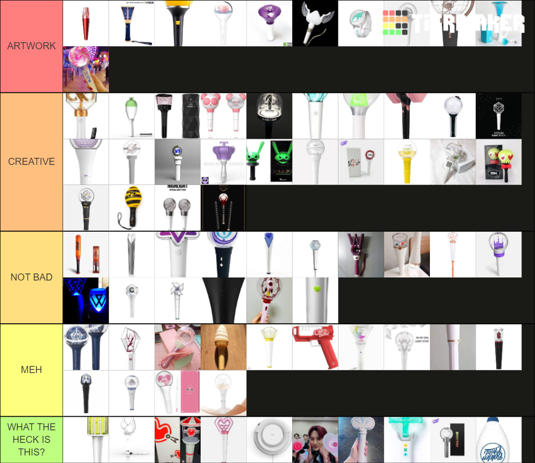 RANKING EVERY KPOP LIGHTSTICK Tier List Rankings) TierMaker