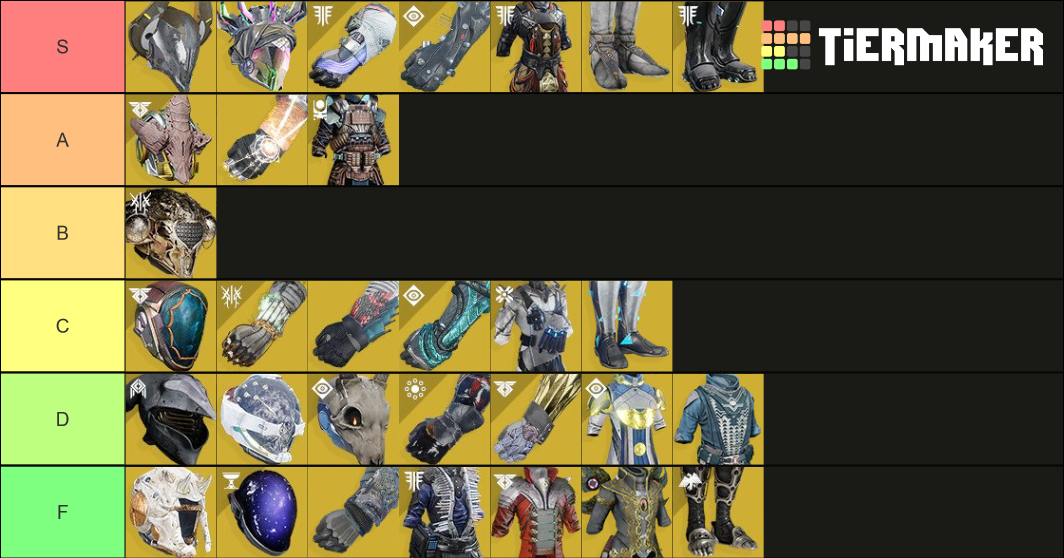 d2 warlock armor Tier List (Community Rankings) - TierMaker