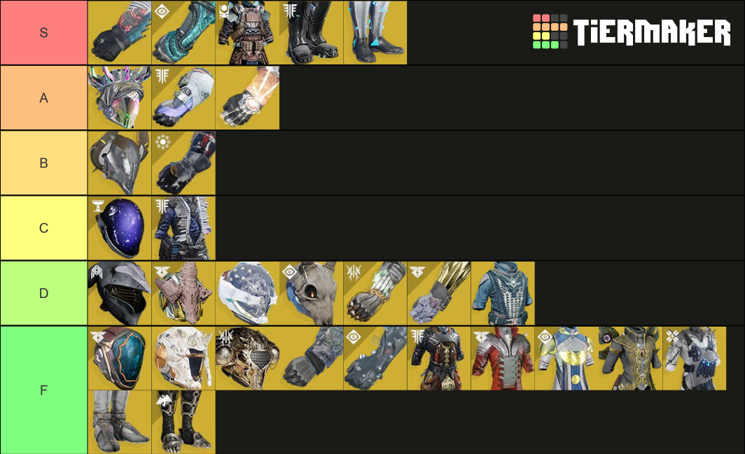 d2 warlock armor Tier List (Community Rankings) - TierMaker