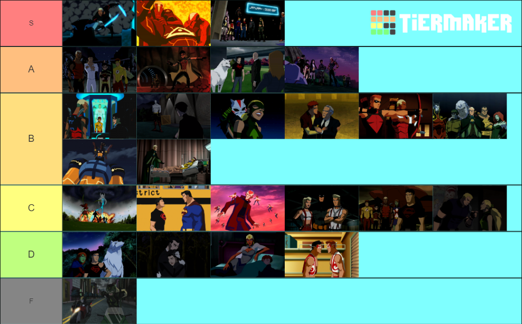Young Justice Tier List Rankings) TierMaker