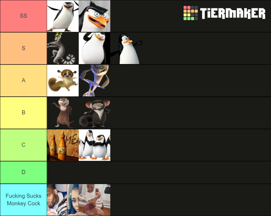 Penguins Of Madagascar Tier List Rankings) TierMaker