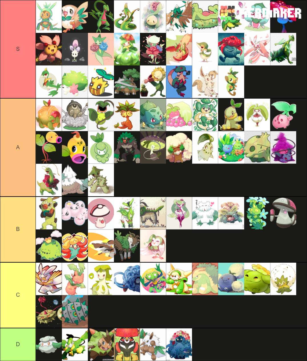 grass-type-pokemon-tier-list-community-rankings-tiermaker