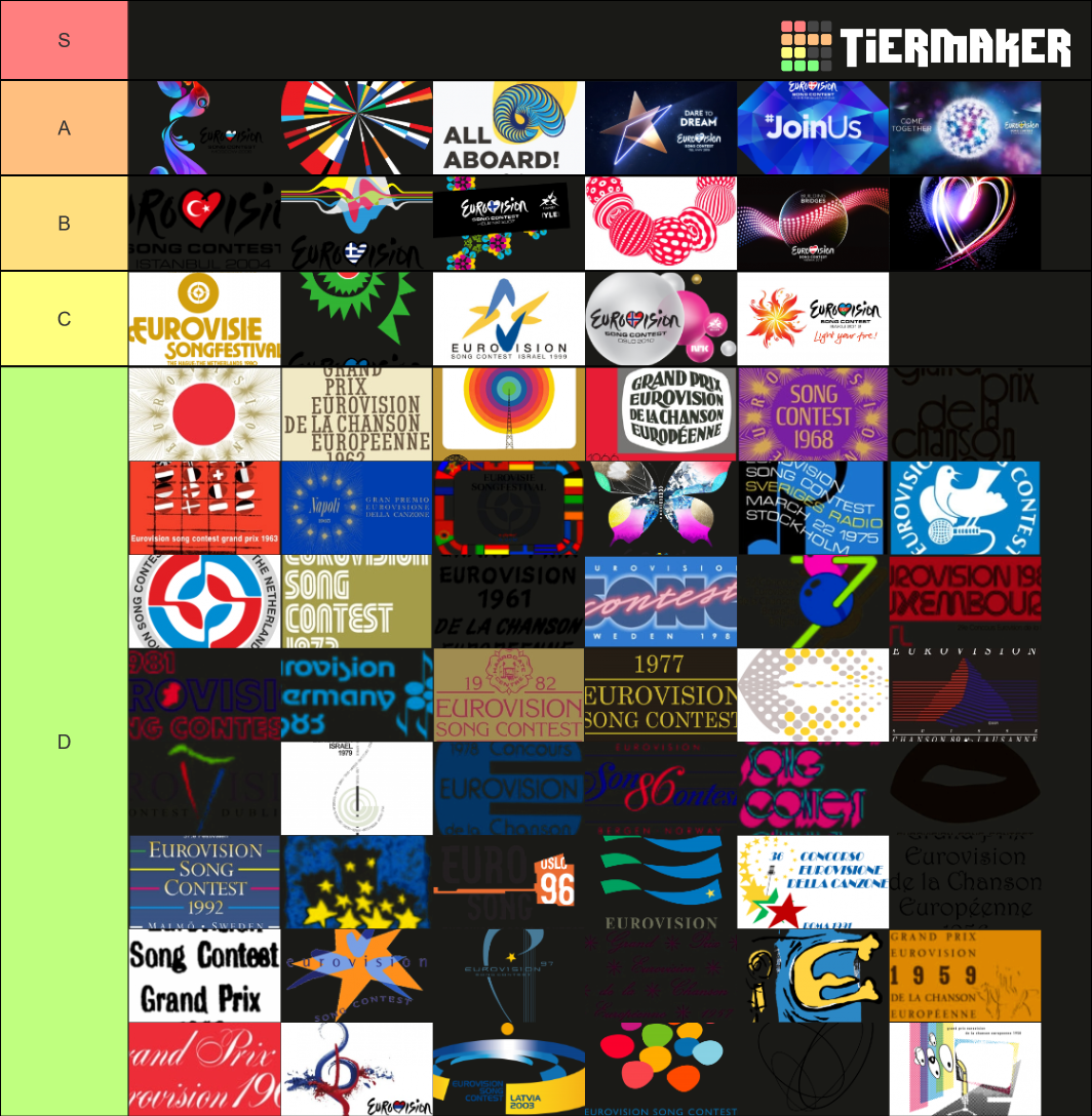 Eurovision Song Contest Logos Tier List (Community Rankings) - TierMaker