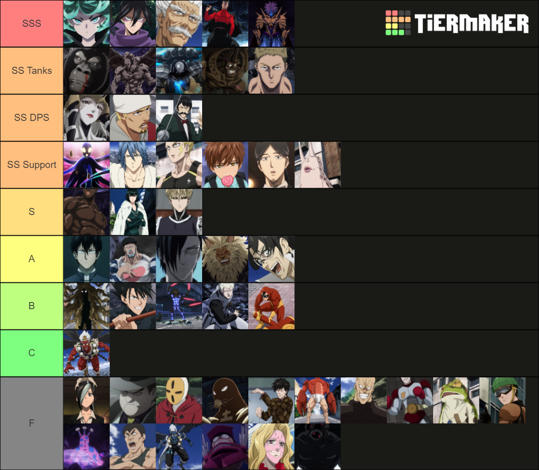 One Punch Man Road to Hero 2.0 Tier List Rankings) TierMaker