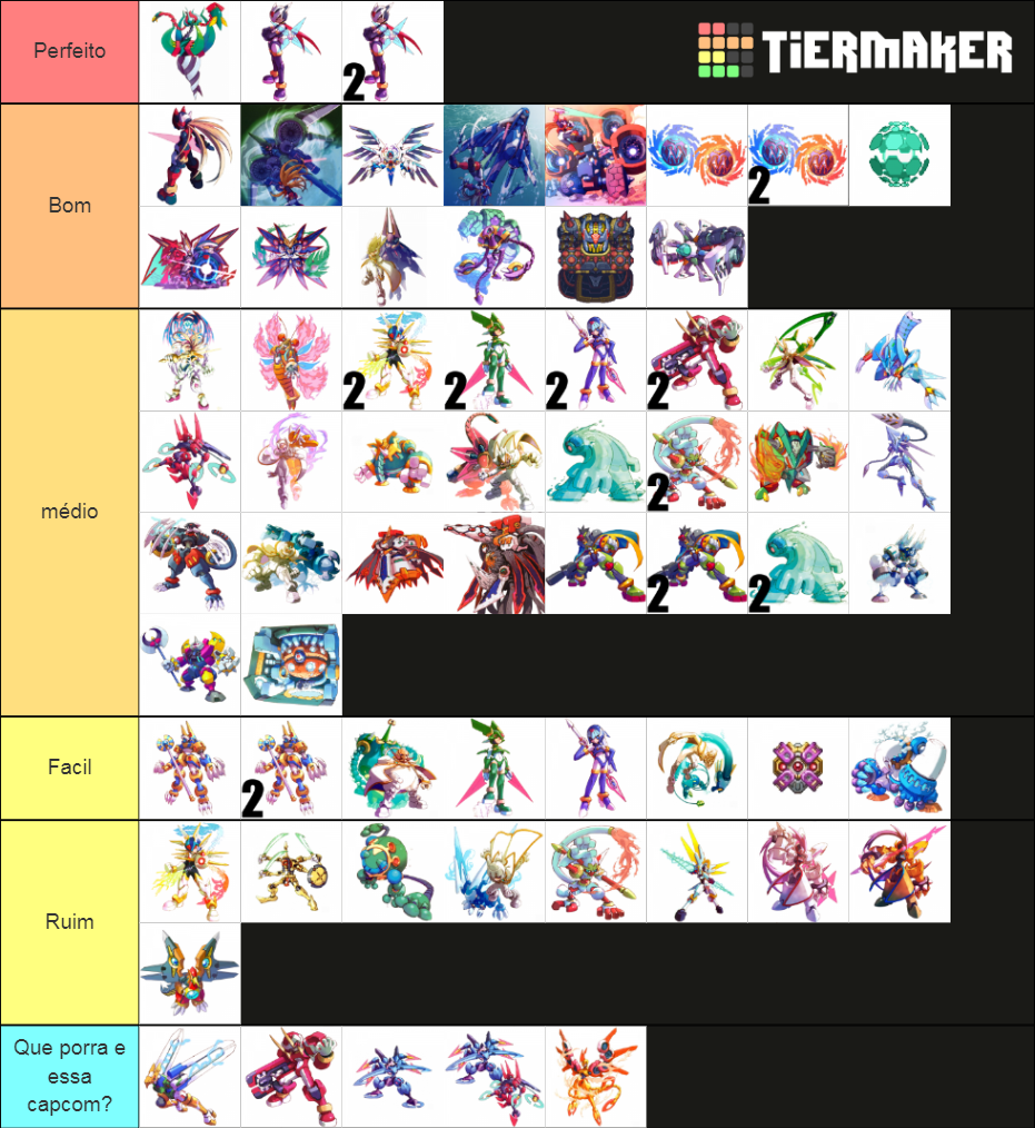 Megaman Zero bosses Tier List Rankings) TierMaker