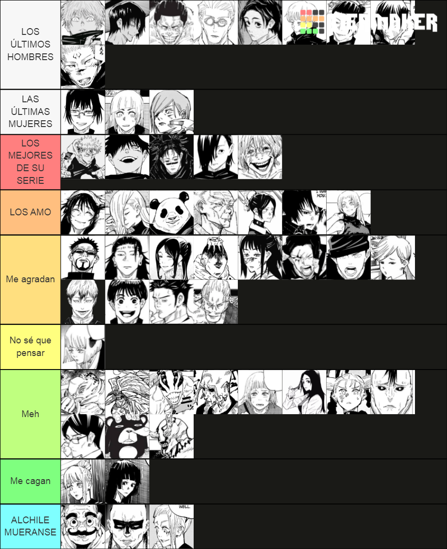 Jujutsu Kaisen All Characters Tier List (Community Rankings) - TierMaker