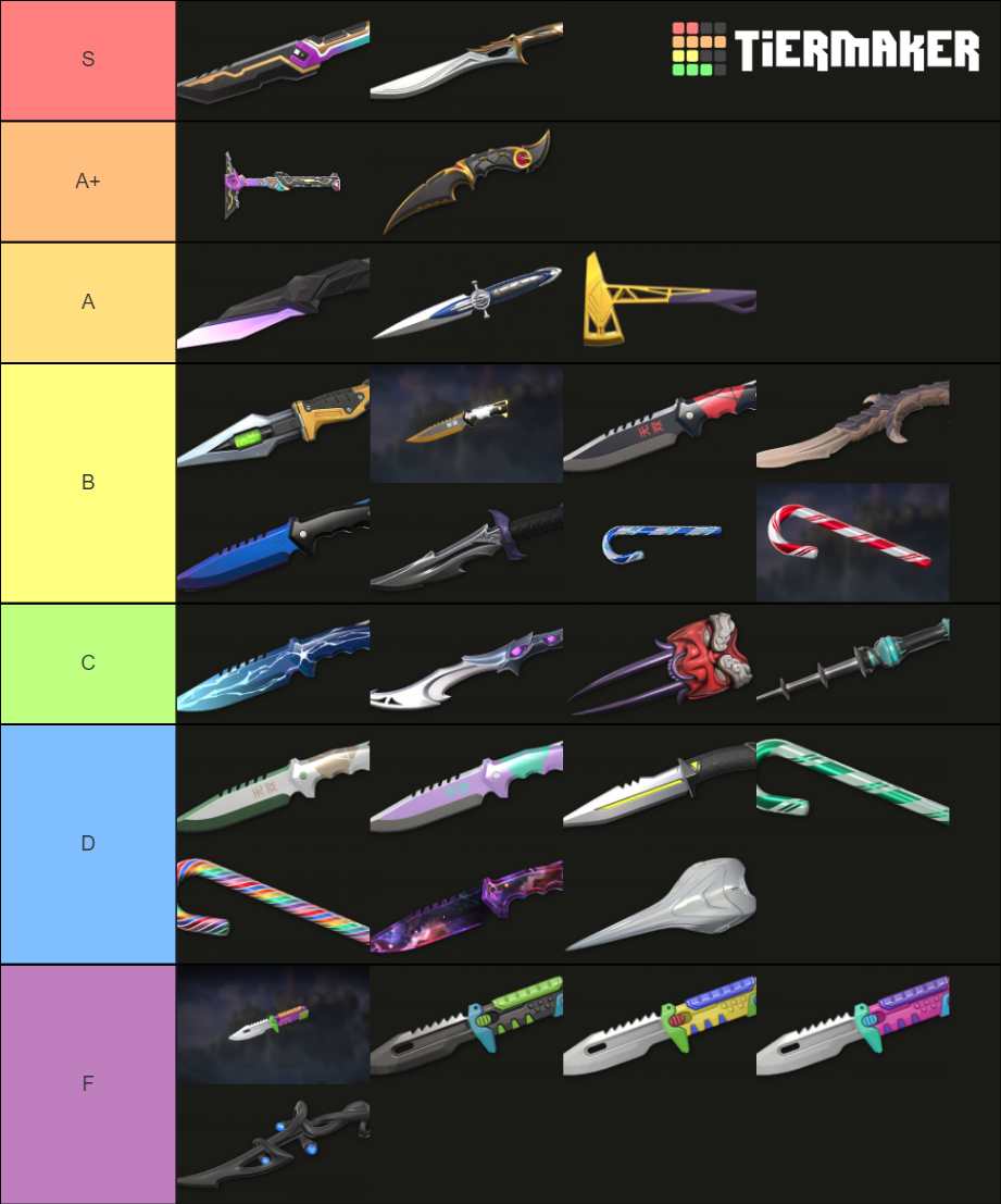 Valorant Knife Skins (March 2020) Tier List Rankings