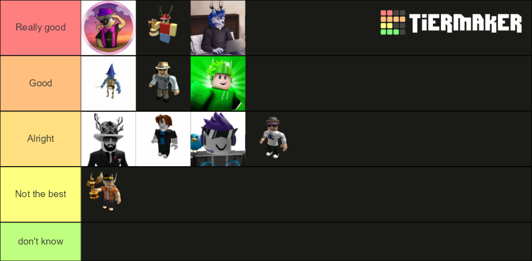 Roblox Developer's Tier List (Community Rankings) - TierMaker