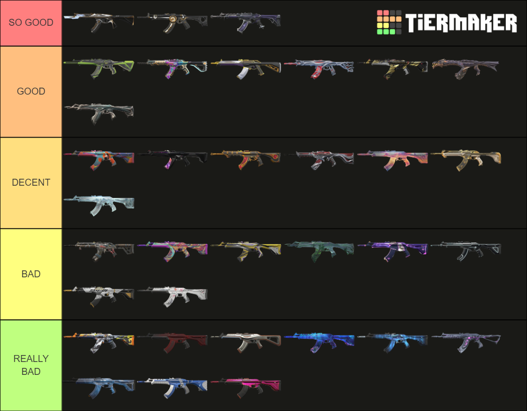 Valorant Vandal Skins Tier List Community Rankings TierMaker