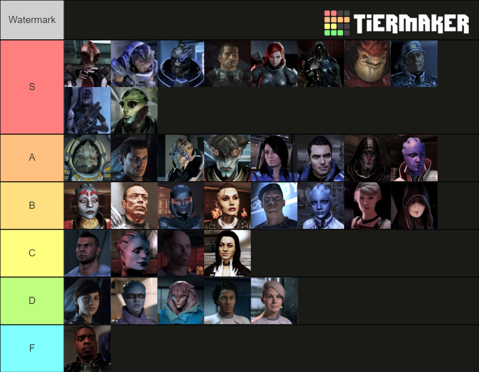 All Mass Effect Squadmates Tier List (Community Rankings) - TierMaker