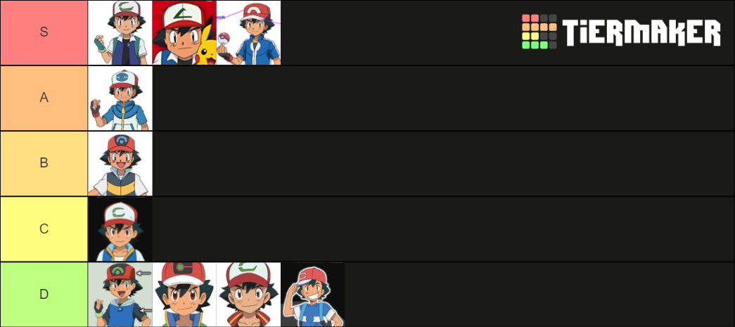 Ash From Pokemon Designs Tier List Community Rankings Tiermaker