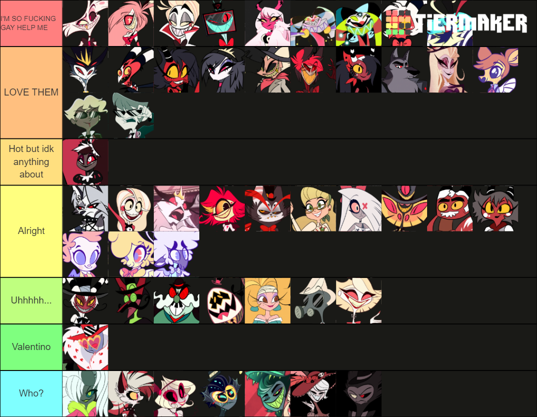 Hazbin Hotel & Helluva Boss Characters Updated (episode 7) Tier List 