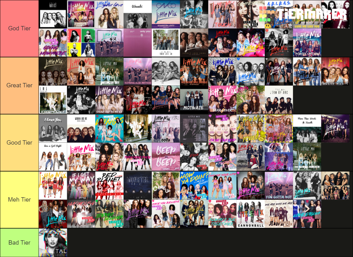 All Little Mix Songs Tier List Rankings) TierMaker